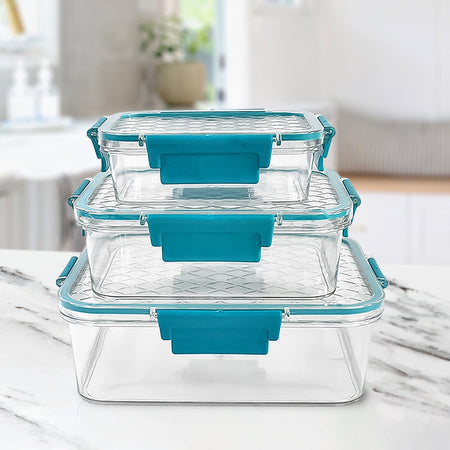 Multipurpose Plastic Containers  Lunch Boxes (3 Pcs Set  1500 750 350 Ml Approx)