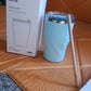 Stainless Steel Insulated Coffee Mug With Wooden Straw, Tumbler (350ml Approx)