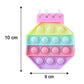 Push Bubble Pop It Fidget Diary Pastel Hexagon Notebook For Kids (1 Pc)