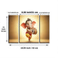 Ganesha 3 Panel Mdf Wall Frame Home Decor Religious Art 16.5x12in (1 Pc)