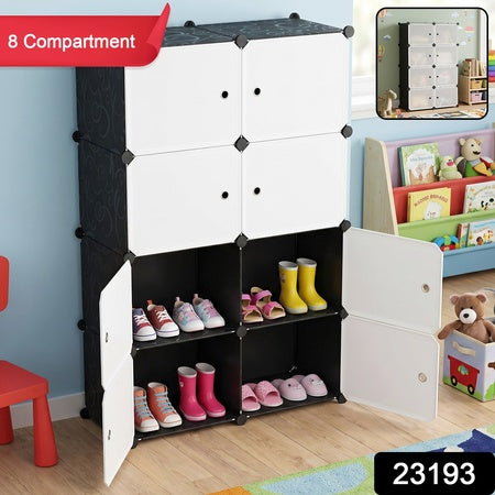 Multi Compartment Storage Cabinet With Doors For Kids Room And Home Use (1 Set)