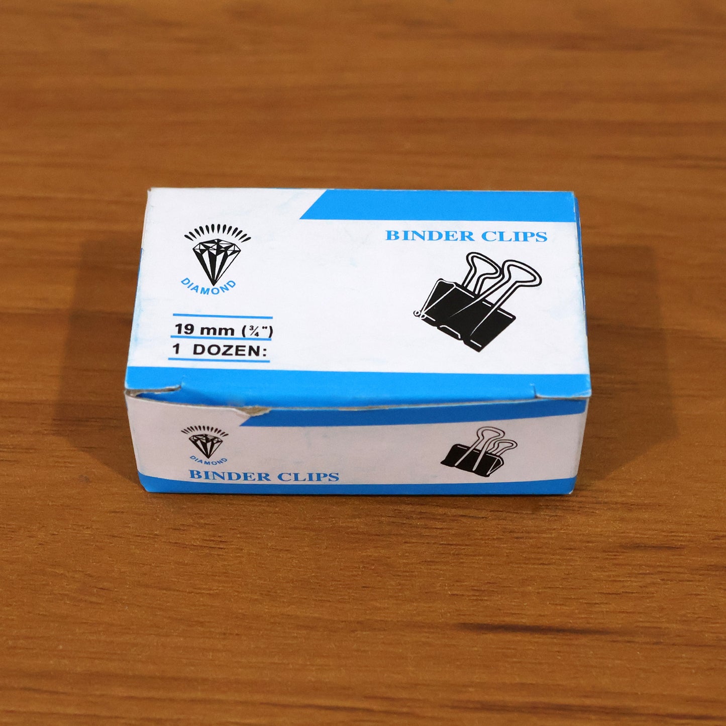 Black Metal Binder Clips (19 Mm 12 Pieces Set)