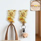 Cartoon Self Adhesive Wall Hooks For Keys Bags Towels And Home Decor (2 Pc Set)