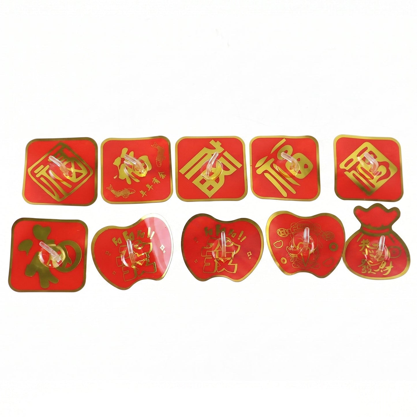 Self Adhesive Wall Hooks Decorative Strong Sticky Hooks For Keys (10 Pcs Set)