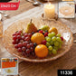 Glass Round Serving Plate 23 X 23 Cm Decorative Fruit Snack Platter (1 Pc)