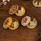 Mix Design Decorative Kankavati With Lid For Kumkum And Pooja Essentials (1 Pc)