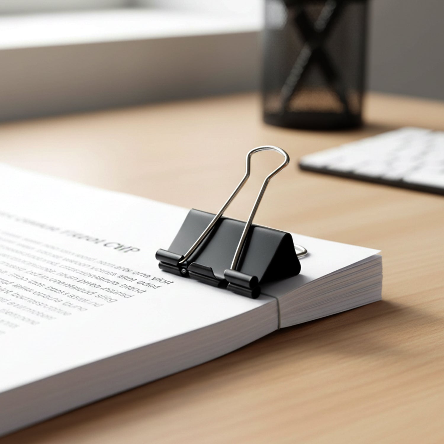 Heavy-duty Black Binder Clips Set (19 Mm 40 Pc)