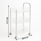 Apex Sapphire 3-layer Multipurpose Storage Trolley With Wheels