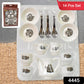 Tickles Tea toy Set | Coffee Kitchen Plastic Set (14 Pcs / Mix Size & Design)