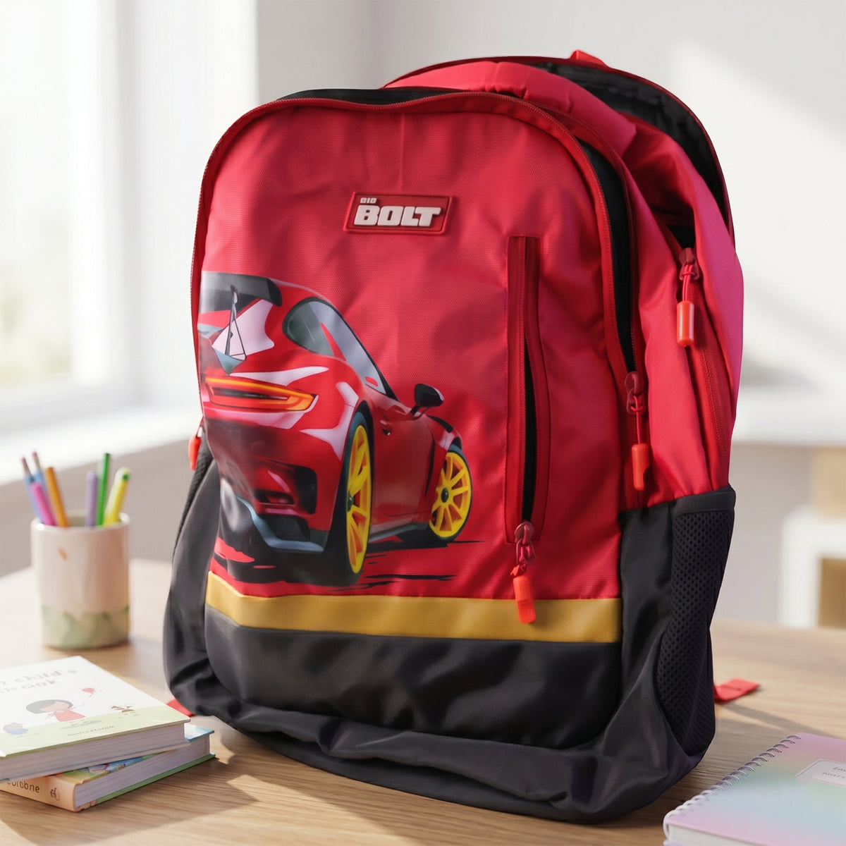 19-inch School Bag With Car Design For Kids