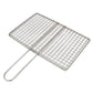 Stainless Steel Bbq Foldable Grill Wire Mesh Jali With Handle (1 Pc)