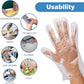 Disposable Small Plastic Gloves, for Kitchen, Food Handling, and Cleaning Tasks (100 Pc)