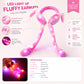 Led Light Soft Plush Winter Earmuffs With Cute Bunny Ears  Long Tails (1 Piece)