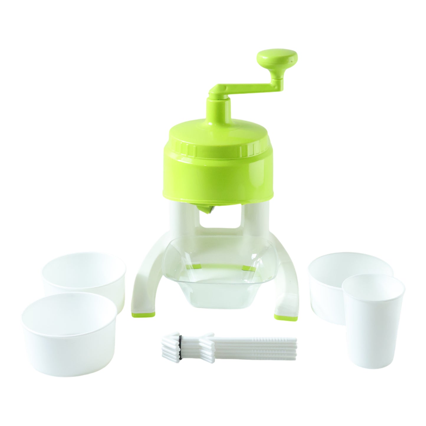 Manual Hand Crank Ice Crusher Snow Maker Machine (1 Set Mix Color)