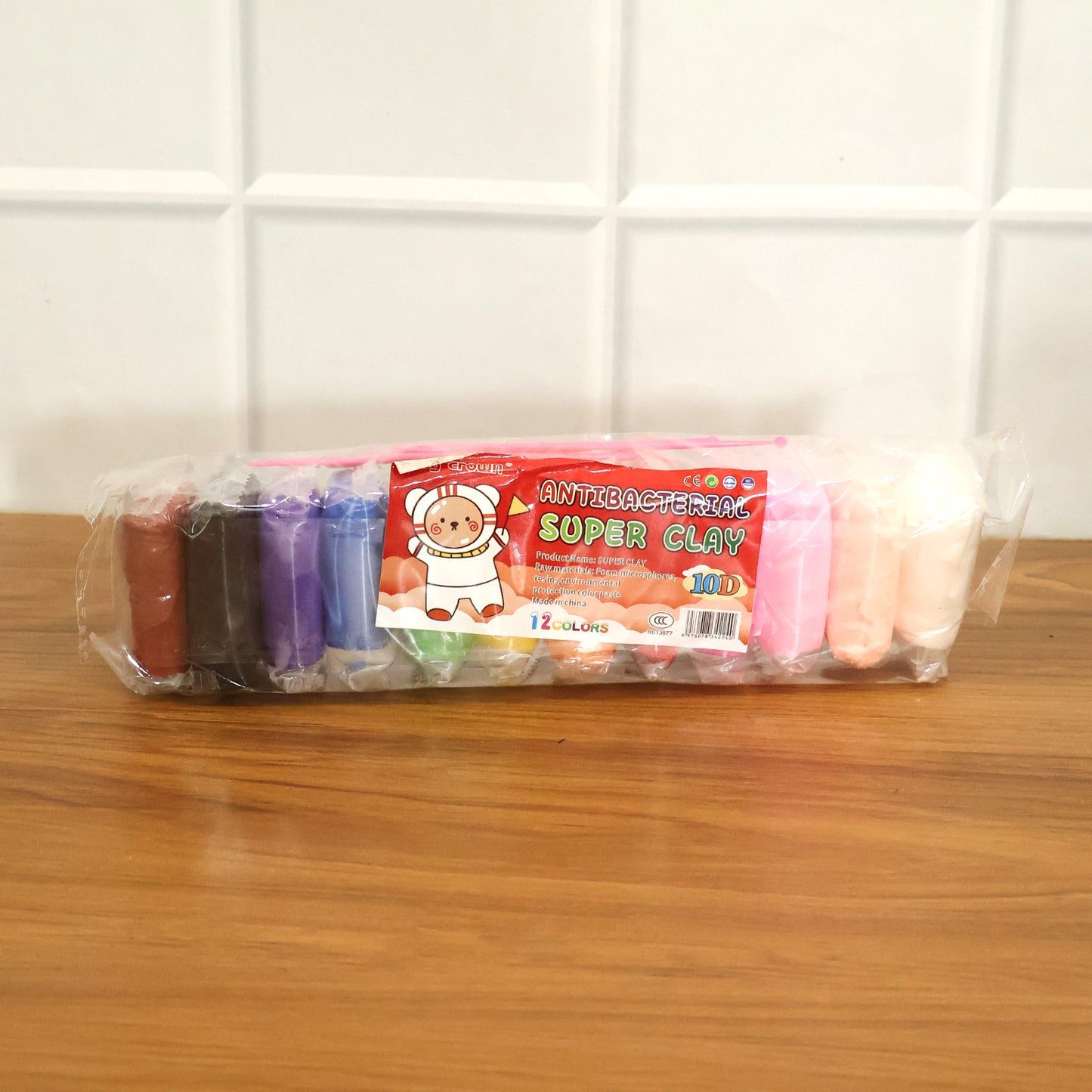 Kids 12 Color Antibacterial Super Clay Set For Creative Play (1 Set)