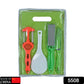 5508 Plastic Chopping Board With Knife Set And Scissor And Wine Stainless Steel And Plastic Kitchen Item Multipurpose Cutting Vegetables