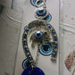 Decorative Evil Eye Hanging with Elephant and Horseshoe Motif, Wind Chime (1 Pc)
