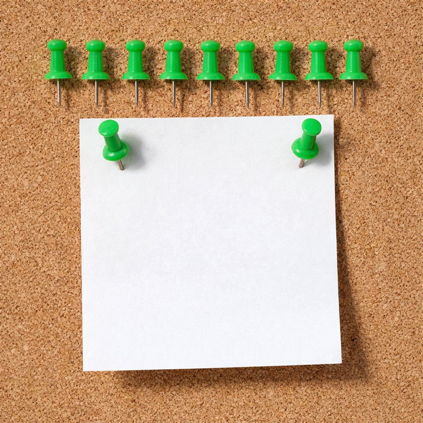 Green Plastic Push Pins Thumb Tacks For Notice Board (10 Pc)