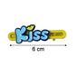 Cute Kiss Text Hair Clip Set (2 Pc)
