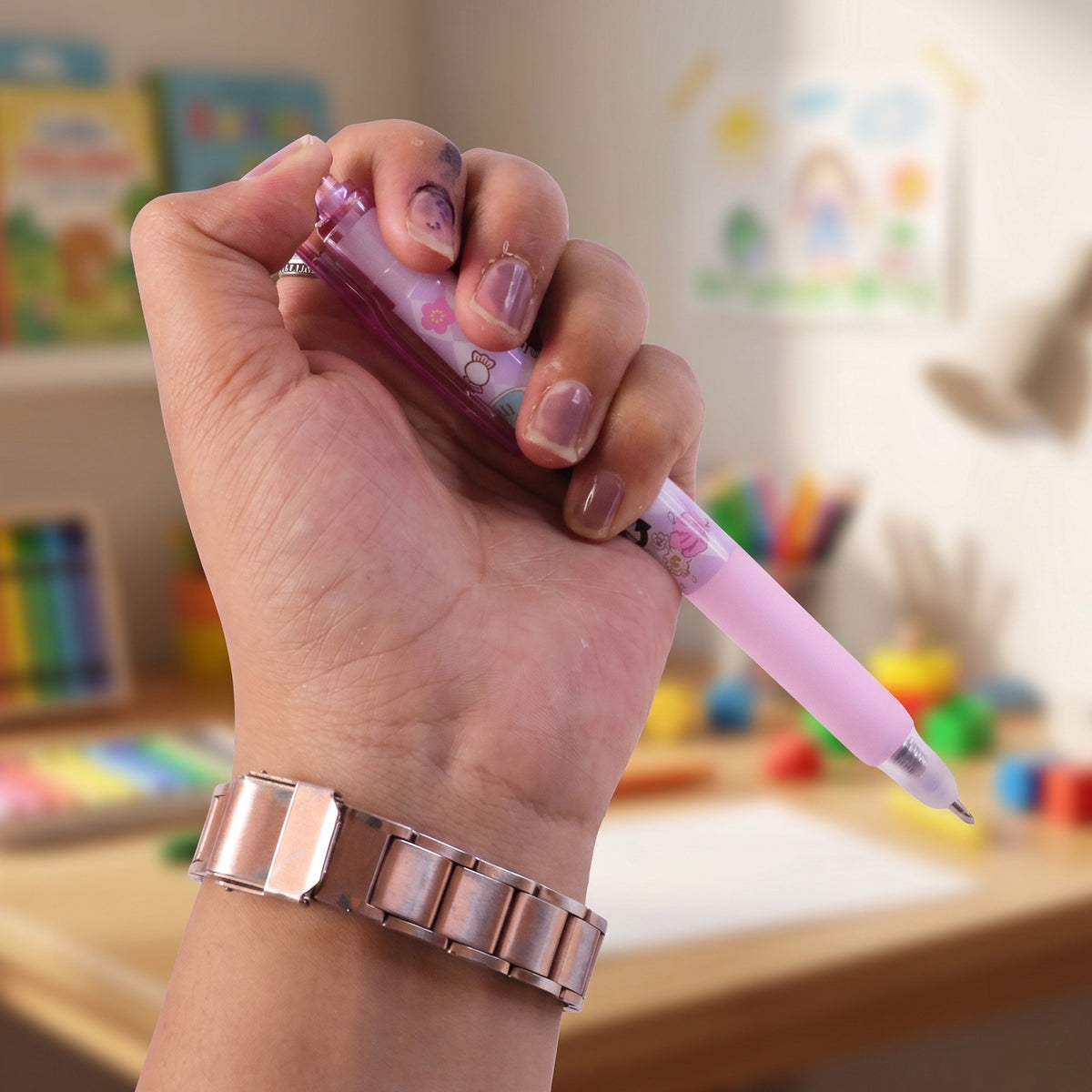 Cute Erasable Pen With Mix Colors 1 Pc Perfect For Kids