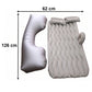 Portable Car Air Mattress Bed Set With Pump  Pillows Inflatable (Grey)