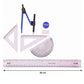 8 In 1 Geometry Stationery Set With Compass Rulers And Drawing Tools Kit (1 Set)