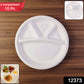 Vegnar 4 Compartment Disposable Food Serving Plate Set (10 Pc)
