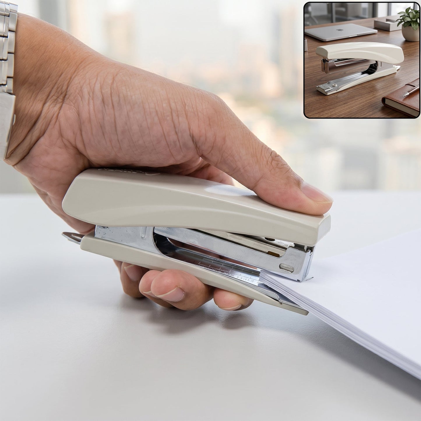 Kangaro Hd-10d Professional Metal Stapler For Office School And Home Use (1 Pc)