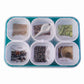 Plastic Real Masala Masti Box With 6 Compartments For Spice Storage