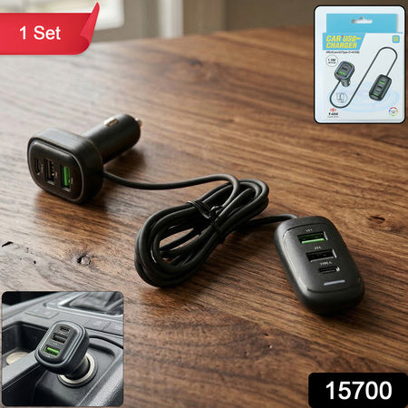 Rgb Breathing Light Multi Port Car Usb Charger (1 Set 1.5m)