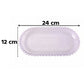 Transparent Glass Serving Tray 9 Inch Oval Beaded Edge Platter For Snacks (1 Pc)
