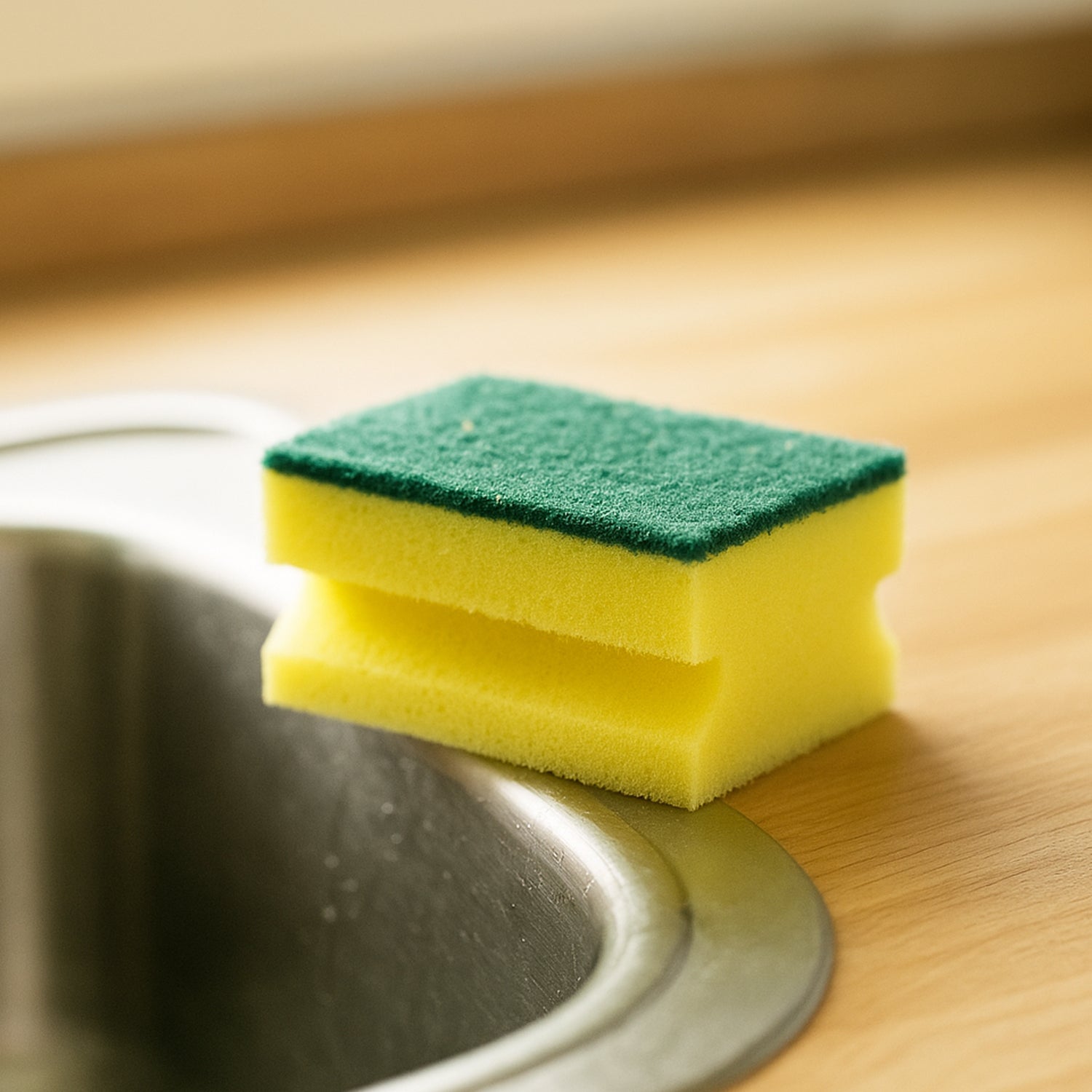 1429 Scrub Sponge 2 In 1 Pad For Kitchen Sink Bathroom Cleaning Scrubber