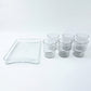Premium Glass Serving Set (6 Glass With 1 Tray)