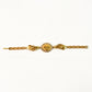 Bracelet With Stone Border  Dual Peacock Chain End Rakhi
