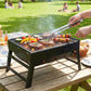 Portable Foldable Charcoal Bbq Grill With Grilling Mesh (1 Pc 36x27 Cm)