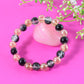 Elegant Dual-tone Crystal Beaded Stretch Bracelet (1 Pc)
