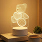 3D Teddy Bear LED Night Lamp – Soft LED Desk Light with Heart Design (1 Pc)