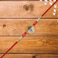 Divine Krishna Govardhan Parvat Rakhi With Pearl  Mauli Thread