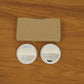 White Round Car Blind Spot Rear View Mirror Set (2 Pc)