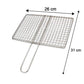 Stainless Steel Bbq Foldable Grill Wire Mesh Jali With Handle (1 Pc)
