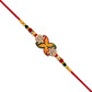Colorful Designer Rakhi With Stone-studded Floral Motif And Beaded Accents  Festive Raksha Bandhan Bracelet For Brother