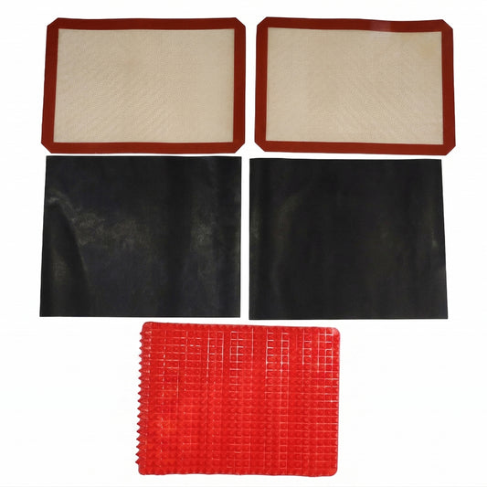 Multipurpose Non-stick Silicone Baking Mat Set (5 Pc)