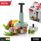 5102 2in1 Push Chopper 800ml Stainless Steel Blade Quick  Powerful Manual Hand Held Food Chopper To Chop  Cut Fruits Vegetables Herbs Onions For Salsa Salad