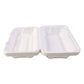Eco-friendly bagasse food box close up