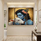 Krishna N Cow 3 Panel Mdf Wall Frame Wall Art Painting 16.5x12in (1 Pc)