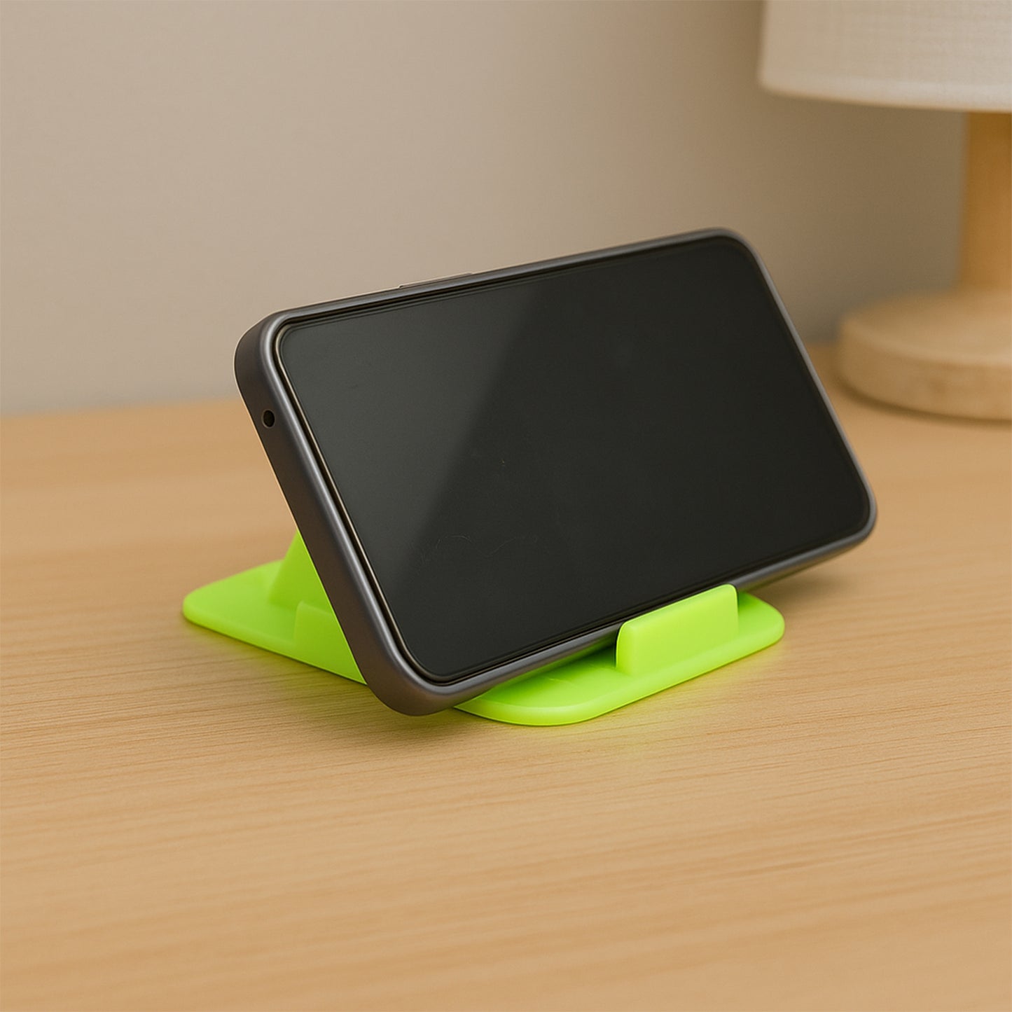 Virgin Mobile Accessories Universal Portable Four-sided Pyramid Shape Desktop Table Mobile Holder Stand (1 Pc)