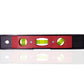 Mini pocket level ruler with three bubbles for precise leveling.