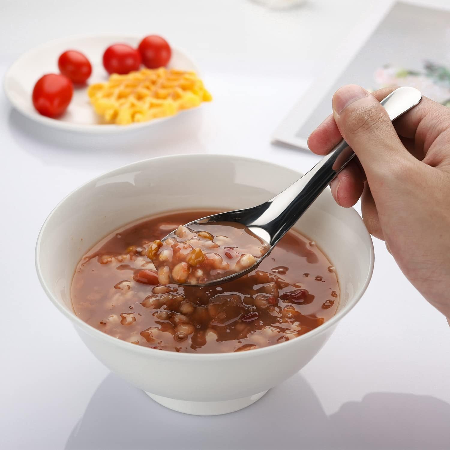 Apex Premium Stainless Steel Soup Spoon Set  6 Pieces
