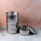 5799 Big Size 5 Compartment Lunch Box Stainless Steel Round Tiffin Traditional Tiffin Box For Kids College Office Men And Women Meal Holder With Locking Clip 5 Containers (16x5 Inch)