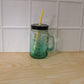 Drinking Cup / Glass / Mug Mason Jar with Handle & Straw